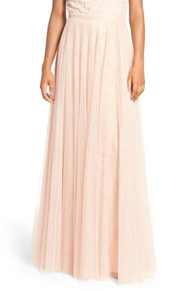 Women's Jenny Yoo 'winslow' Long Tulle A-line Skirt
