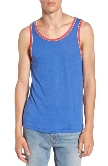 Men's Alternative Double Ringer Tank Top - Blue