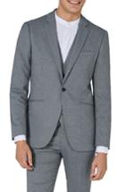 Men's Topman Skinny Fit Houndstooth Suit Jacket - Green