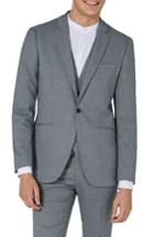 Men's Topman Skinny Fit Houndstooth Suit Jacket - Green