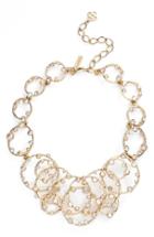 Women's Oscar De La Renta 'circular Crystal' Frontal Necklace