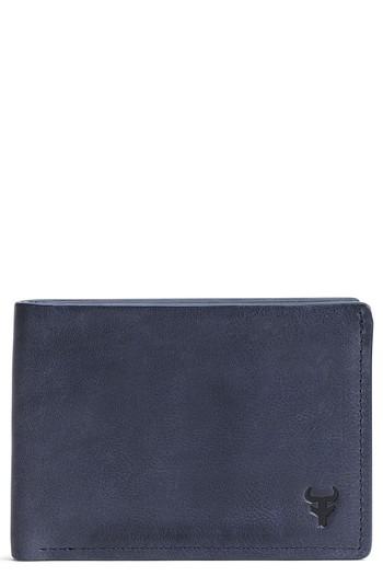 Men's Trask Canyon Super Slim Leather Wallet - Blue