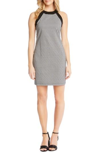 Women's Karen Kane Gingham Check Sheath Dress - Black