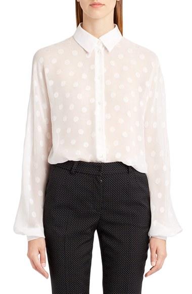 Women's Dolce & Gabbana Dot Fil Coupe Blouse