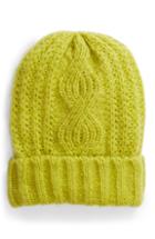 Women's Free People Harlow Cable Knit Beanie - Yellow