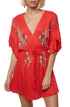 Women's O'neill Mikhaela Keyhole Neck Dress - Red