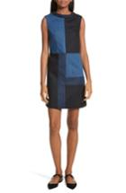 Women's Ted Baker Morfee London Colorblock Denim A-line Dress - Blue