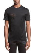 Men's Versace Collection Eyelet Embroidered Medusa T-shirt, Size - Black