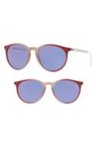 Women's Ray-ban Youngster 53mm Round Sunglasses - Purple/ Red Mirror