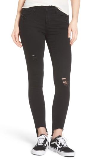 Women's Articles Of Society Stephanie Step Hem Skinny Jeans - Black