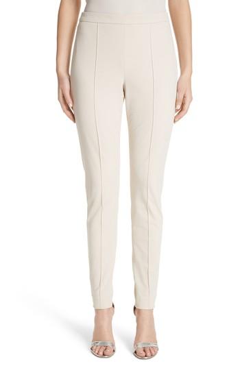 Women's St. John Collection Fine Stretch Twill Leggings - Beige