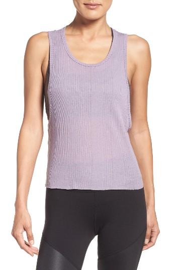 Women's Alo Air Crop Muscle Tank - Purple