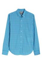 Men's Bonobos Summerweight Slim Fit Check Sport Shirt, Size S - Blue