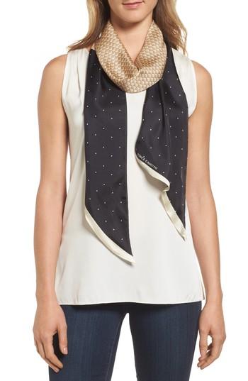 Women's Vince Camuto Geo Dot Bias Cut Silk Skinny Scarf