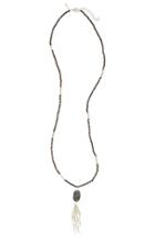 Women's Panacea Tassel Chain Drusy Necklace