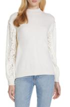 Women's Clu Lace Blouson Sleeve Sweater - Ivory