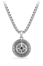 Men's David Yurman 'maritime' Compass Amulet With Black Diamond