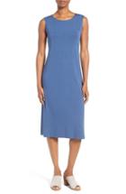 Women's Eileen Fisher Jersey Midi Dress, Size - Blue