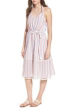 Women's Moon River Stripe Halter Dress - Coral