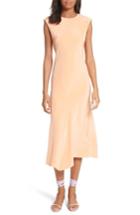 Women's Tibi Open Back Bias Cut Silk Dress - Orange