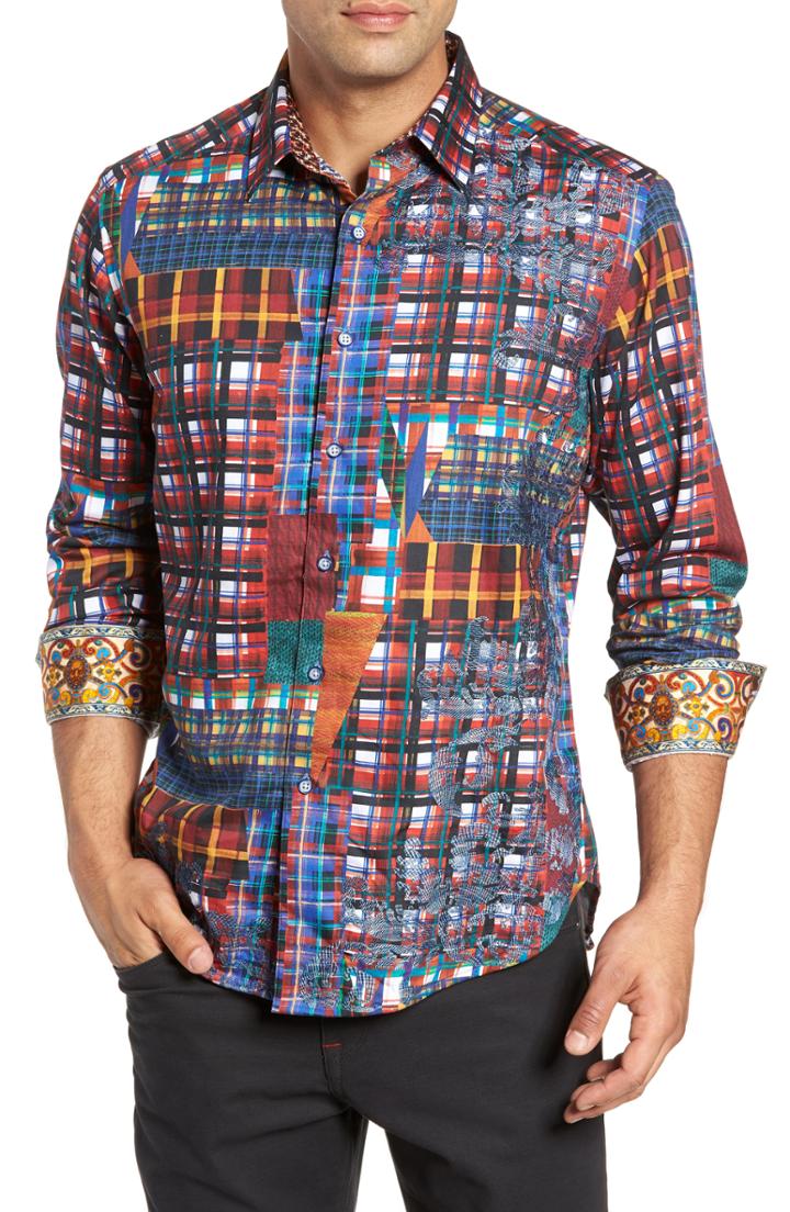 Men's Robert Graham Hurst Classic Fit Sport Shirt, Size - Red