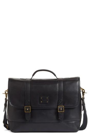 Men's Cole Haan Leather Messenger Bag - Black