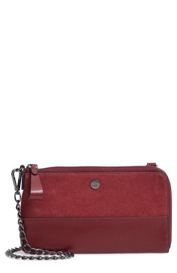 Lodis Los Angeles Nova Convertible Leather Crossbody Bag - Burgundy