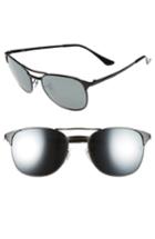 Women's Ray-ban Small Icons 55mm Retro Sunglasses - Black/ Silver