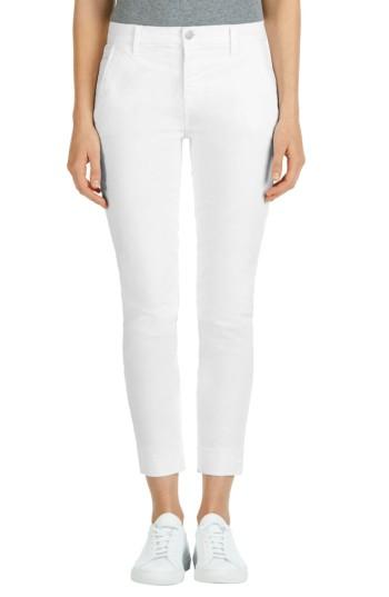 Women's J Brand 'josie' Tapered Leg Crop Trousers - White