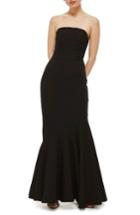 Women's Topshop Strapless Mermaid Gown Us (fits Like 0) - Black