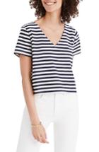 Women's Madewell Setlist Boxy Stripe Tee, Size - White