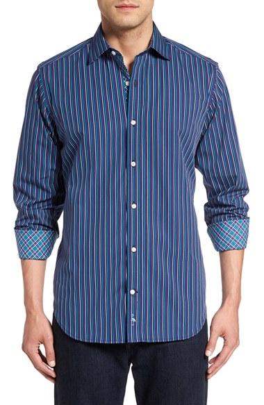 Men's Tailorbyrd 'appalachians' Stripe Sport Shirt