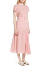 Women's Nordstrom Signature Stripe Belted Dress - Pink