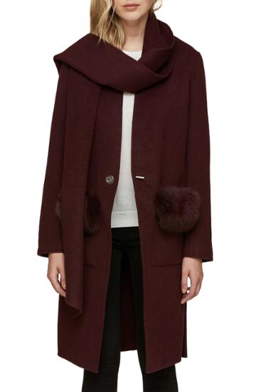 Women's Hiso Raw Edge Boiled Wool Coat