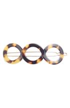 France Luxe Triple Circle Tige Boule Barrette, Size - Brown