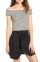 Women's Bishop + Young Stripe Off The Shoulder Top - Black