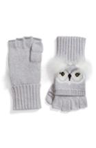 Women's Kate Spade New York Who Me Owl Merino Wool Pop-top Mittens