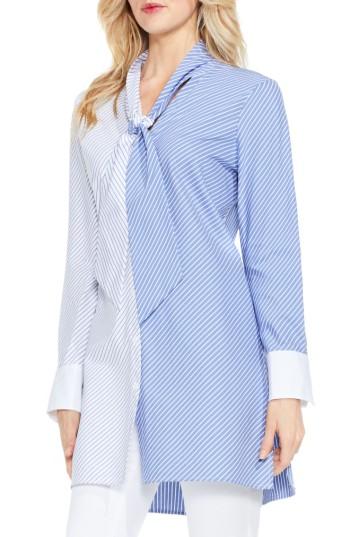 Women's Vince Camuto Mixed Stripe Tunic - Blue