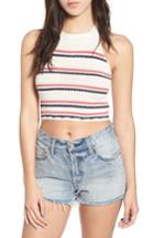 Women's Ten Sixty Sherman Stripe Halter Sweater Tank - Ivory