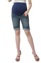 Women's Kimi And Kai Abbie Denim Stretch Maternity Shorts