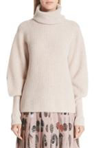 Women's Altuzarra Cashmere Blouson Sleeve Turtleneck Sweater - Brown