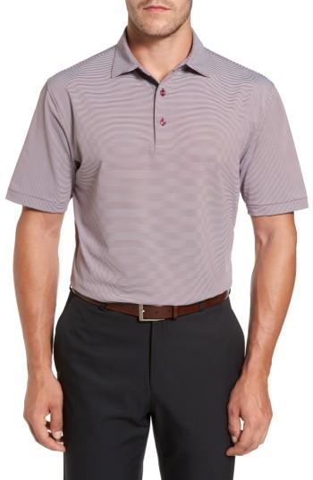 Men's Peter Millar Sean Jubilee Stripe Jersey Polo, Size - Red