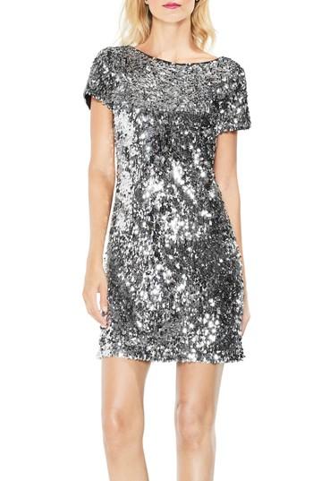 Women's Vince Camuto Allover Sequin Dress - Metallic