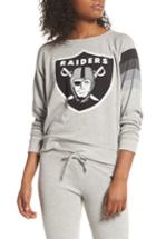 Women's Junk Food Nfl Oakland Raiders Hacci Sweatshirt, Size Xxl - Grey