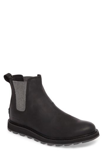 Men's Sorel Madson Waterproof Chelsea Boot .5 M - Black