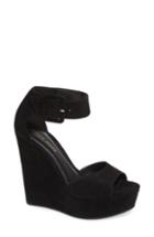 Women's Pelle Moda Ojai Platform Wedge Sandal M - Black