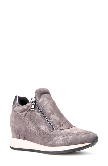 Women's Geox Nydame Wedge Sneaker Us / 39eu - Grey