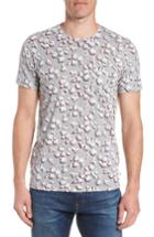 Men's Bonobos Slim Fit Floral Pocket T-shirt - Grey