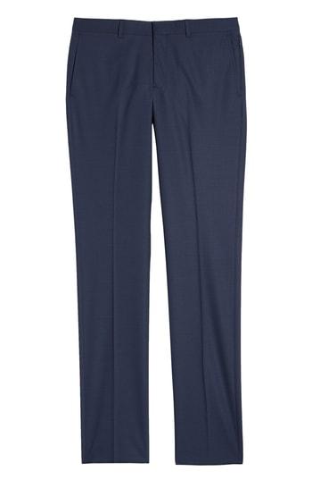 Men's Nordstrom Men's Shop Tech-smart Trim Fit Stretch Wool Travel Trousers X - Blue