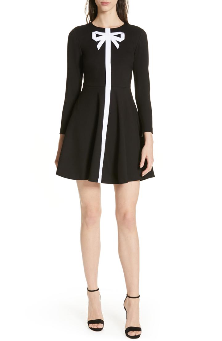 Women's Ted Baker London Gilleen Bow Skater Dress - Black